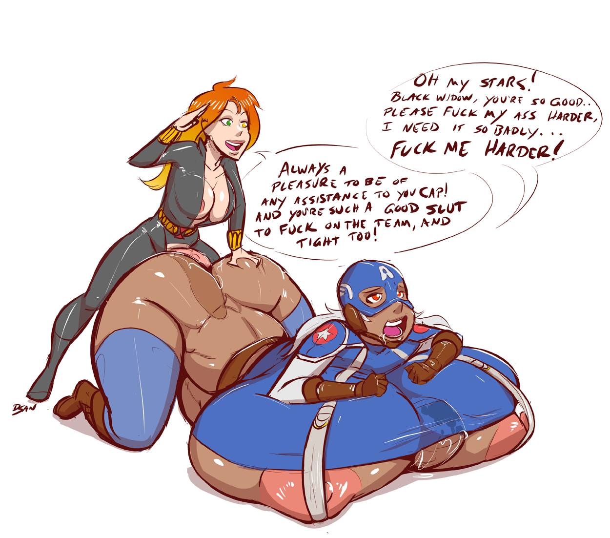 Black Widow Fucks Captain America