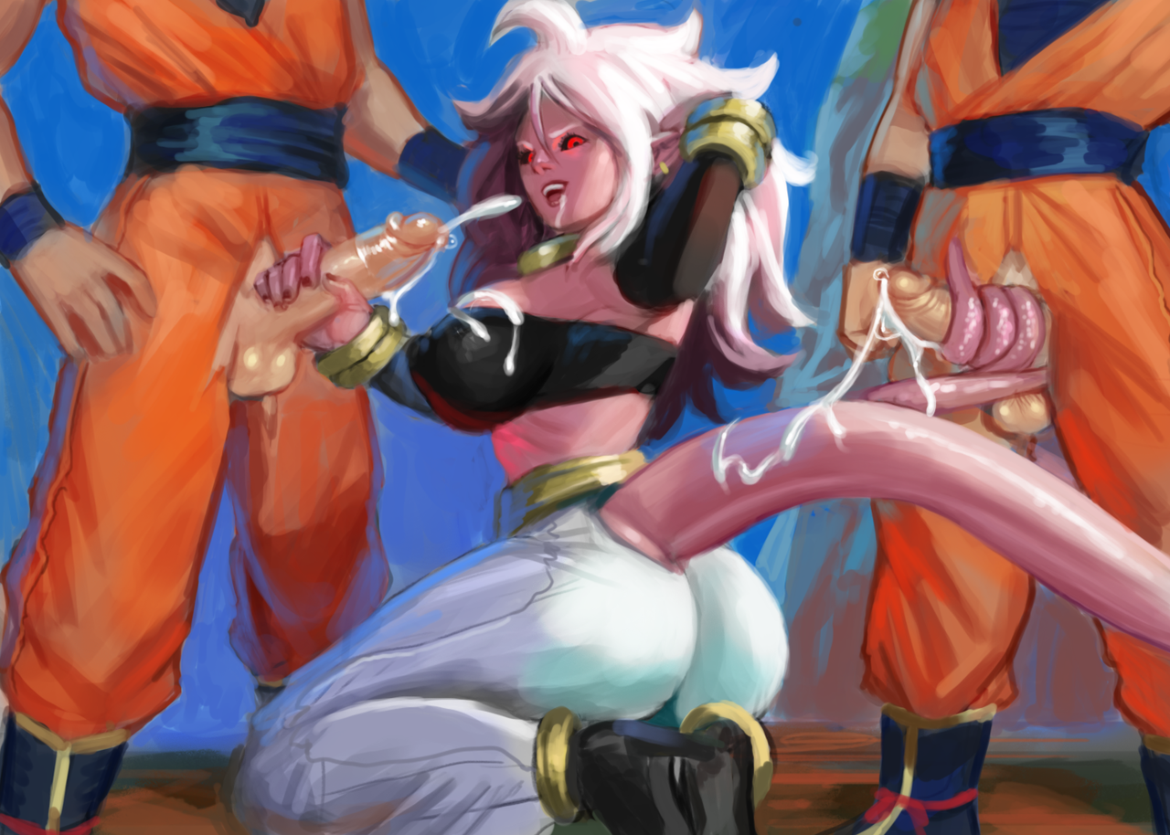 android 21+majin+majin android 21+son gohan+son goku Big Ass Hentai