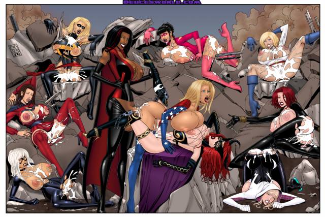 deuceblack cat+black widow+carol danvers+felicia hardy+gwen stacy+masari+miss america+ms. marvel+ms. wholesome+natasha romanov+pink puritan+power girl+spider-gwen22fa27399d77b097d95