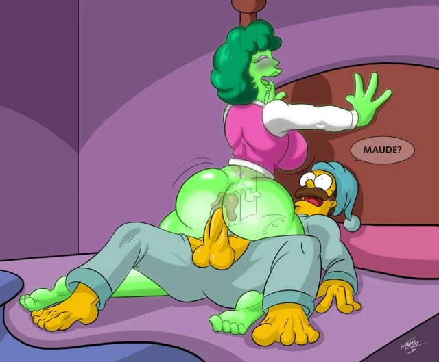 maude flanders+ned flanders