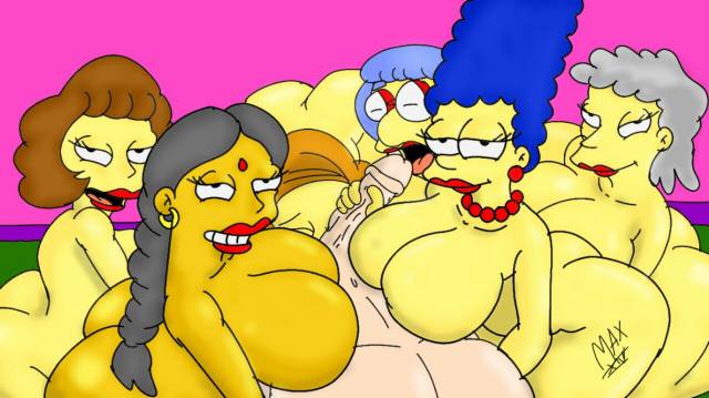 edna krabappel+helen lovejoy+luann van houten+manjula nahasapeemapetilon+marge simpson+maude flanders