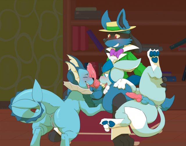 glaceon+lucario+vaporeon