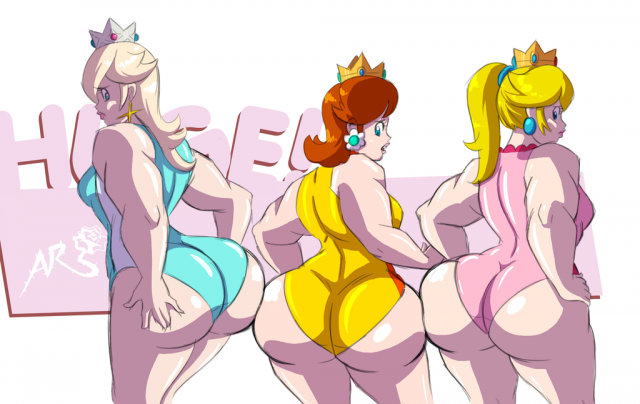 princess daisy+princess peach+princess rosalina