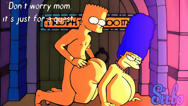 bart simpson+marge simpson