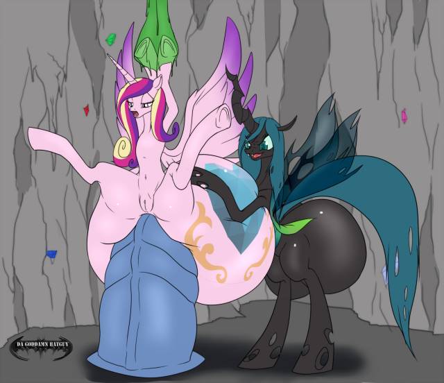 changeling+princess cadance (mlp)+queen chrysalis