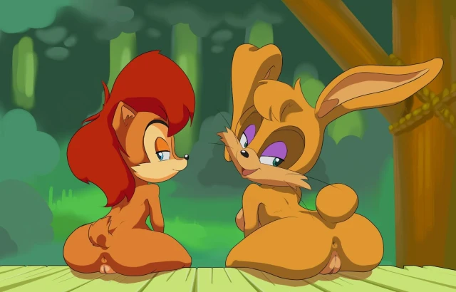 bunnie rabbot+sally acorn