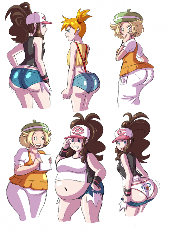 bel (pokemon)+hilda (pokemon)+kasumi (pokemon)+oshawott