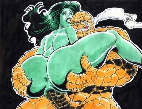 ben grimm+jennifer- walters+shc-hulk+thc- thing (marvel)