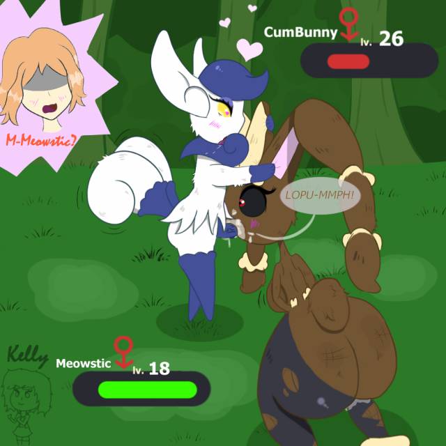 lopunny+mega lopunny+meowstic