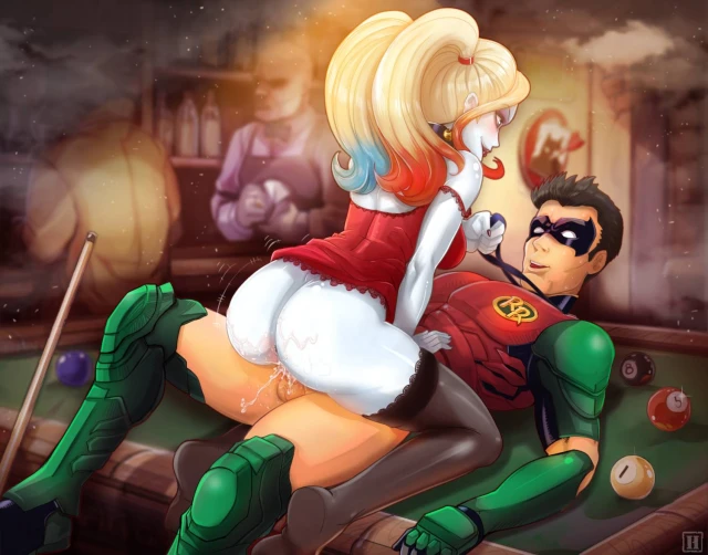 harley quinn+red robin+robin (dc)+tim drake