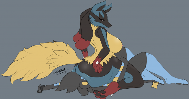 lucario+luxray+mega lucario