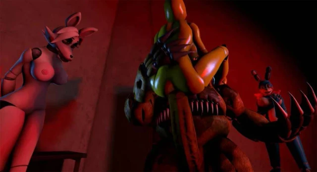 bonnie (fnaf)+chica (fnaf)+freddy (fnaf)+mangle (fnaf)+toy bonnie (fnaf)+toy chica (fnaf)
