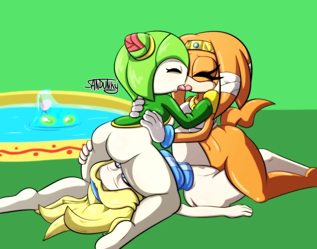 cosmo the seedrian+maria robotnik+tikal the echidna