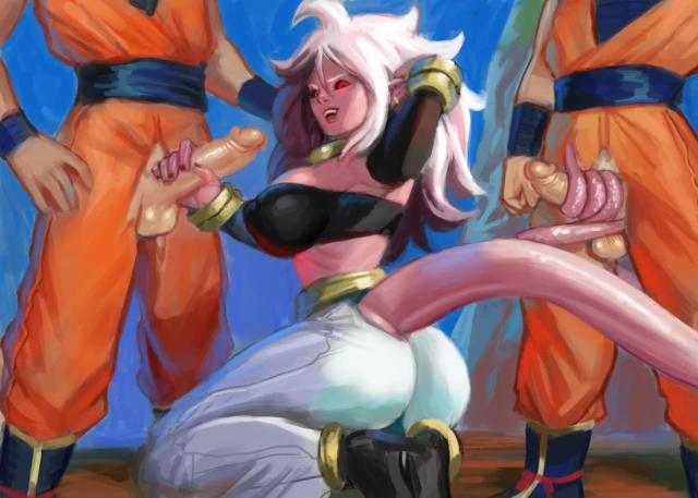 android 21+majin+majin android 21+son gohan+son goku