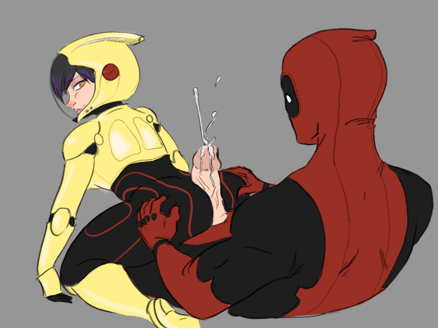 deadpool+gogo tomago+wade wilson