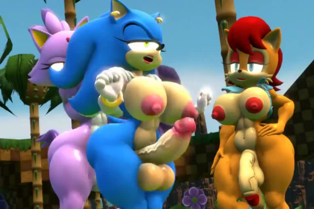 blaze the cat,mobian (species),sally acorn,sonic the hedgehog,sonique the hedgehog