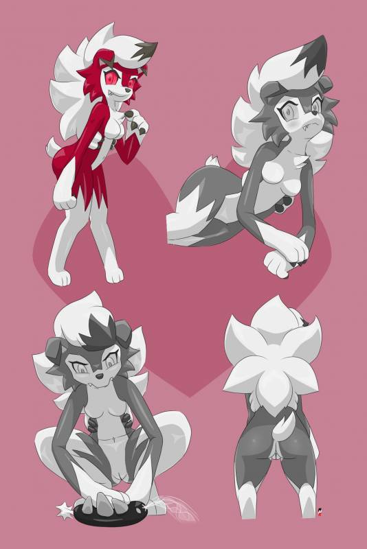 lycanroc+midnight lycanroc+pyukumuku