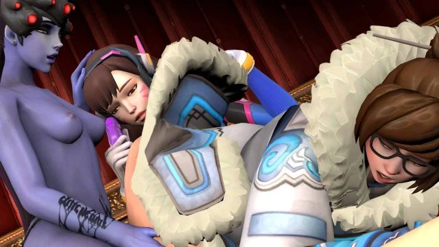 d.va+mei (overwatch)+widowmaker