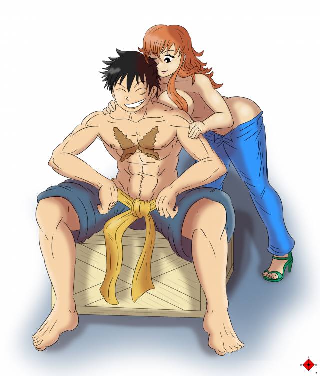 monkey d luffy+nami