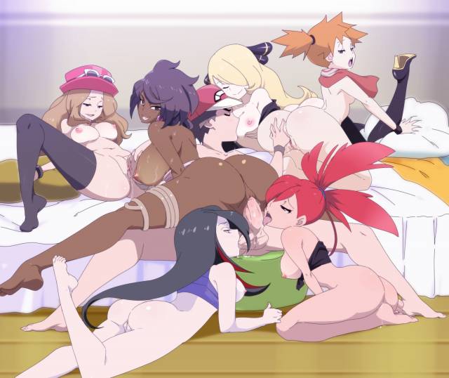 azami (pokemon)+cynthia (pokemon)+flannery+kasumi (pokemon)+olivia (pokemon)+red (pokemon)+serena (pokemon)