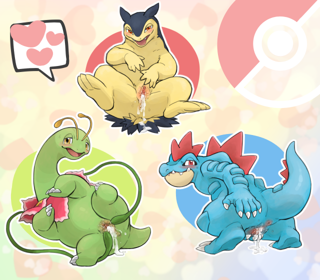 feraligatr+meganium+typhlosion