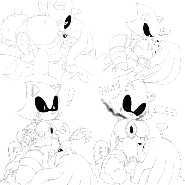knuckles the echidna+metal sonic